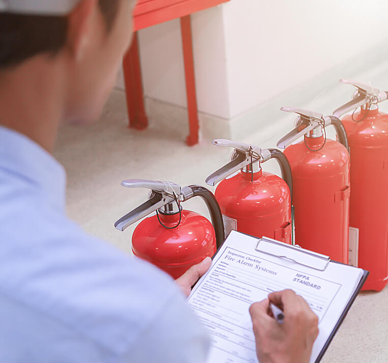 Man performing quality assurance check